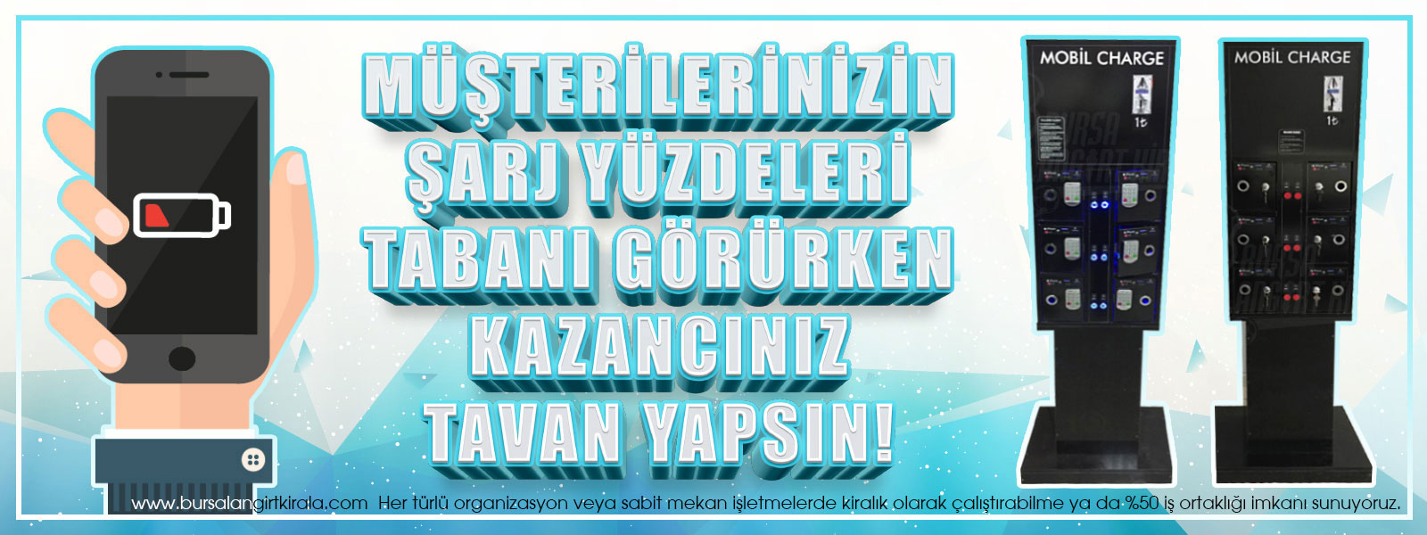 cep telefonu sarj istasyonu kirala